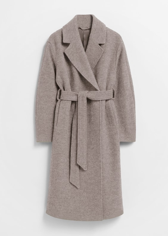Voluminous Belted Wool Coat
