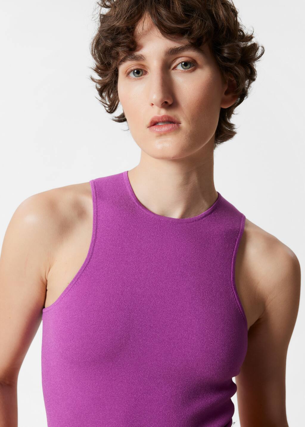Knitted Tank Top - Purple - Tanktops & Camisoles - & Other