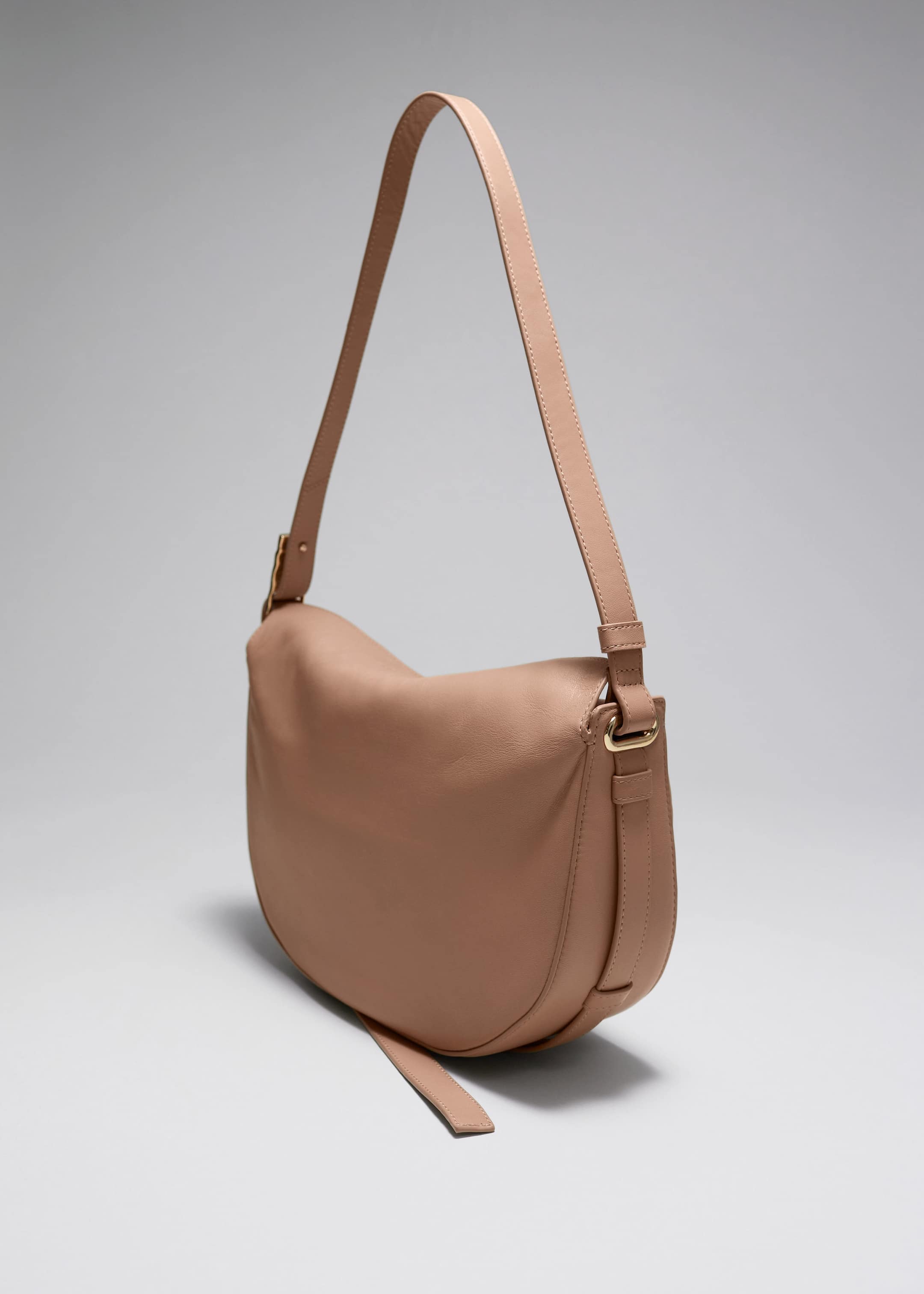 Leather Shoulder Bag - Beige - Still Life