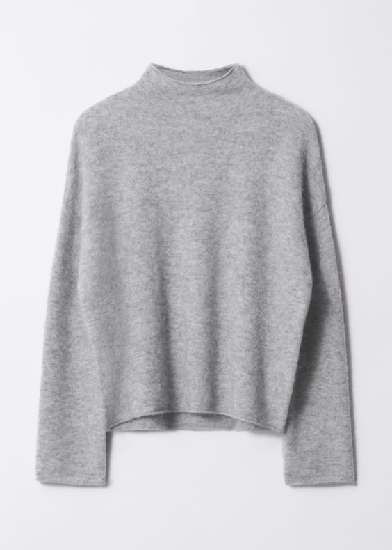 High-Neck Alpaca-Knit Jumper