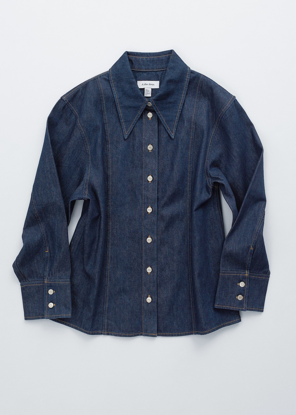DEUXIEME 売れ筋商品|||ドゥジエム シャツ トップス レディース Denim shirts Blue Classic Long-Sleeve Denim Shirt | GUESS Jeans
