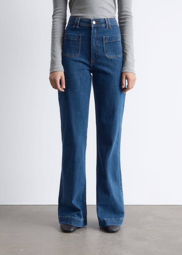 High-Waist Flared Jeans