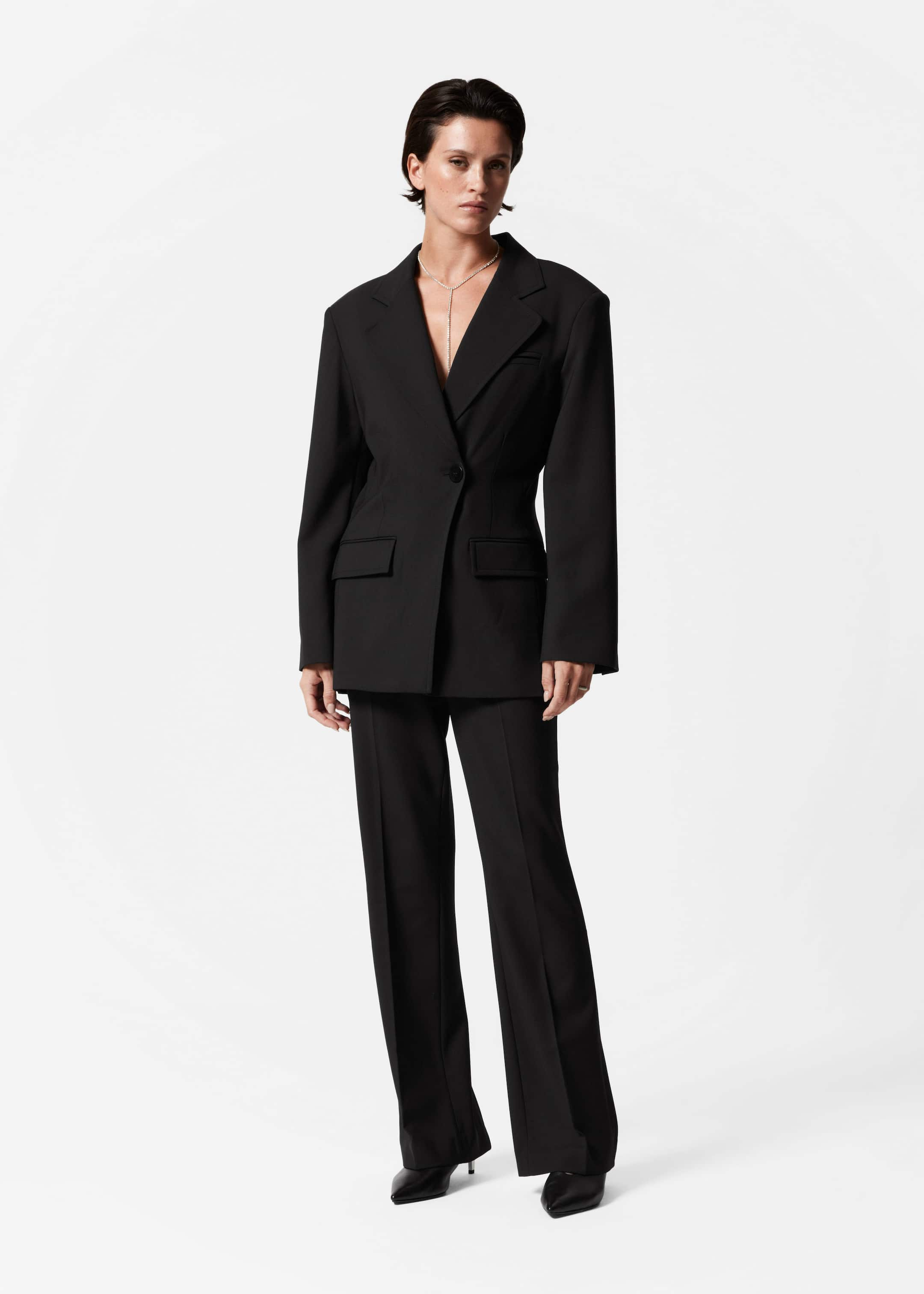 Image of Slim Split-Hem Trousers