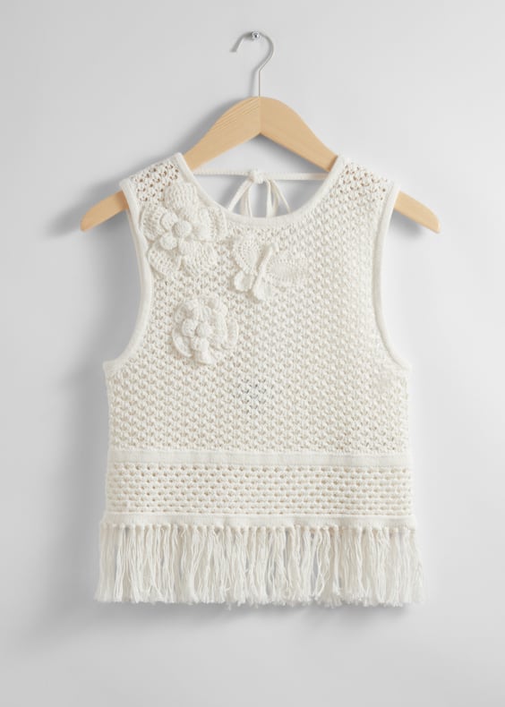 Crocheted Fringe Tank Top