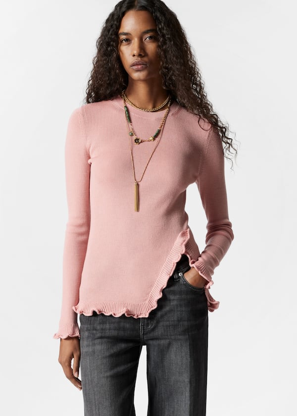 Ruffled-Slit Top