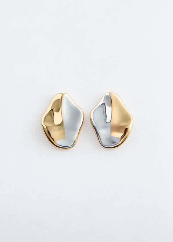 Two-Toned Plate Earrings