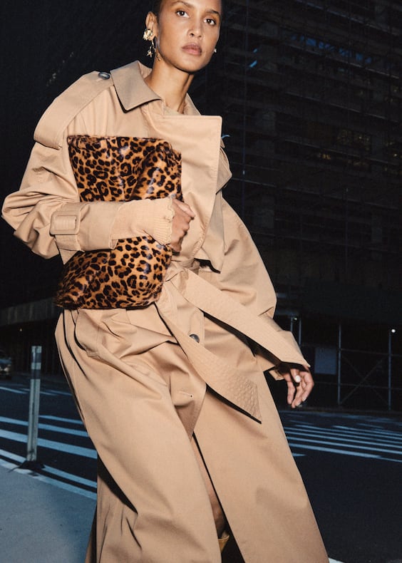 Leopard-Print Leather Clutch