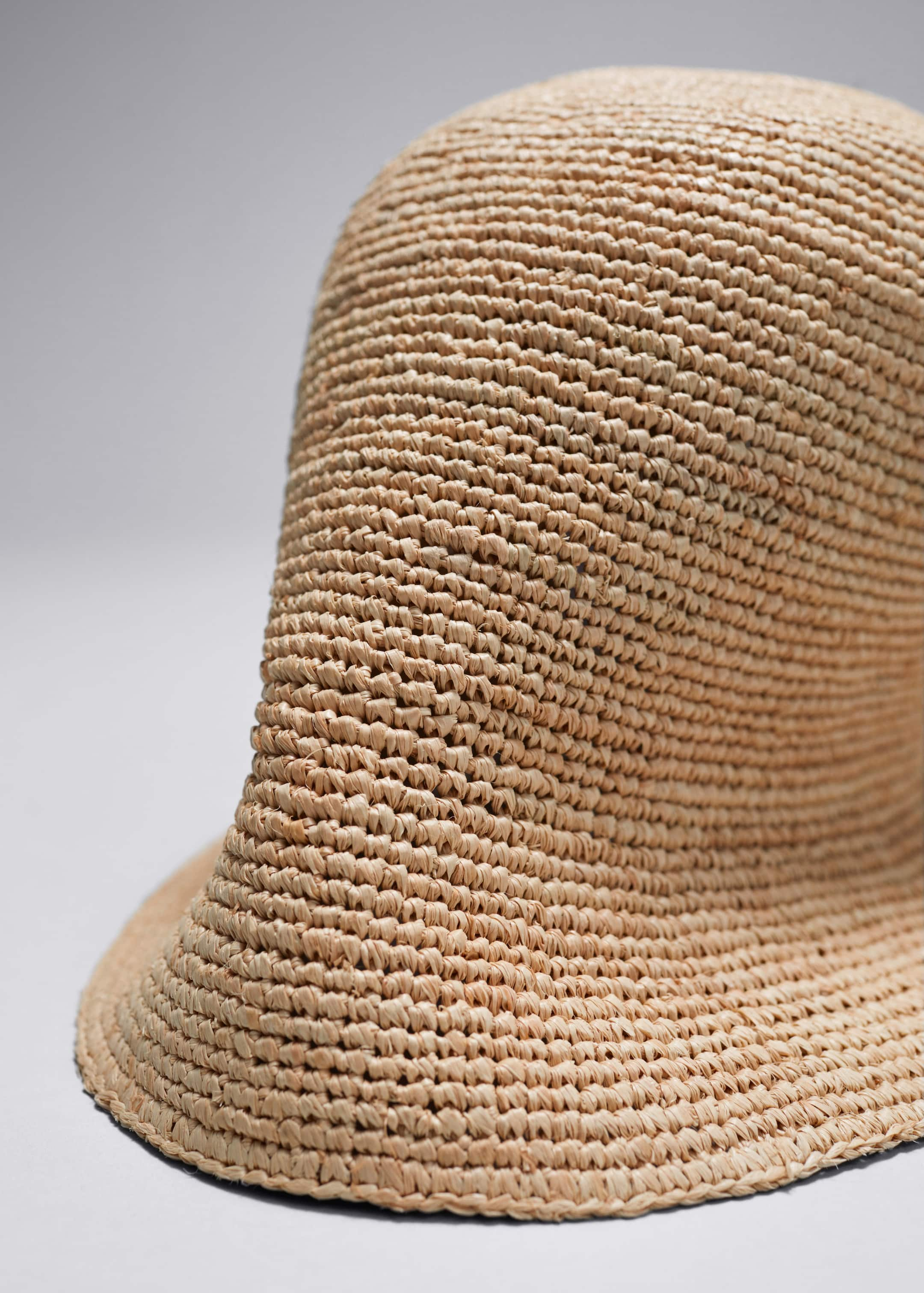 Woven Raffia Bucket Hat - {{variantName}} - Descriptive Detail