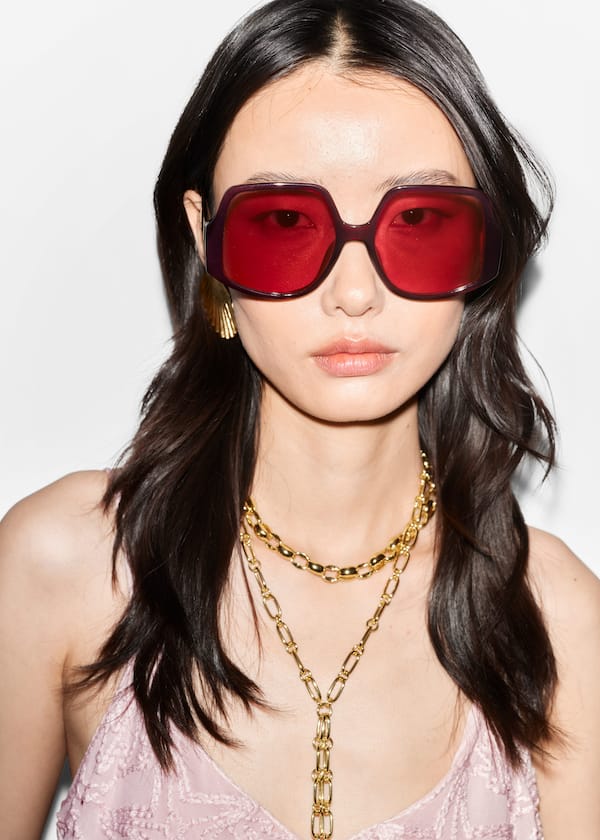 Oversized Square-Frame Sunglasses
