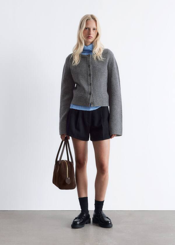 Cropped Boxy Cardigan