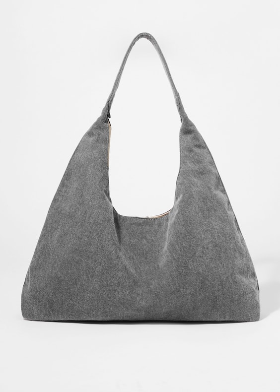 Washed Denim Tote Bag
