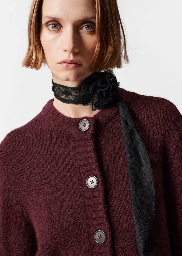 Buttoned Knit Cardigan