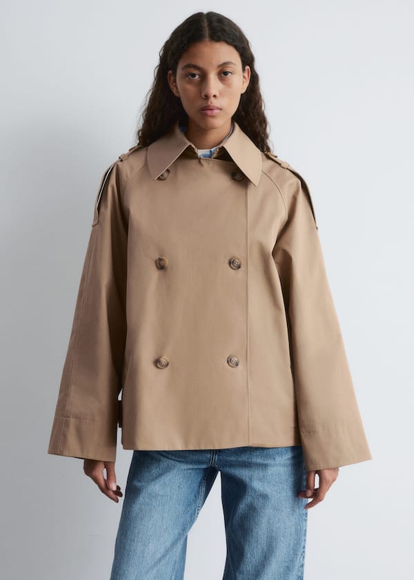 Double-Breasted Trench Jacket