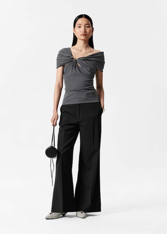 Draped Off-Shoulder Top
