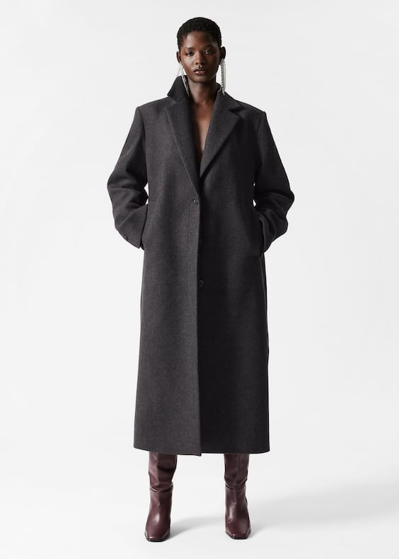 Single-Breasted Wool Maxi Coat