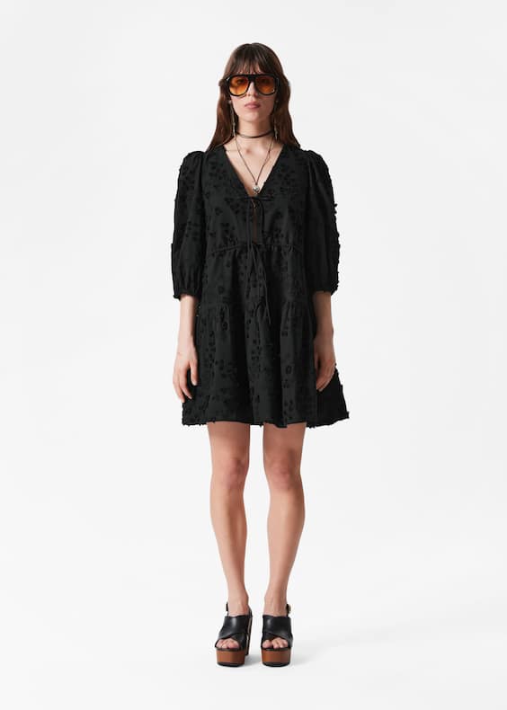 Embroidered Mini Dress
