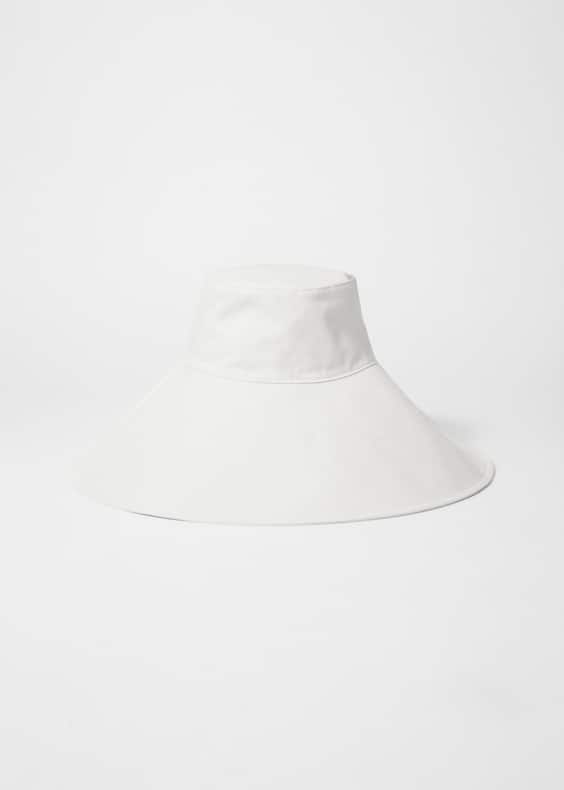 Wide-Brim Cotton Sun Hat