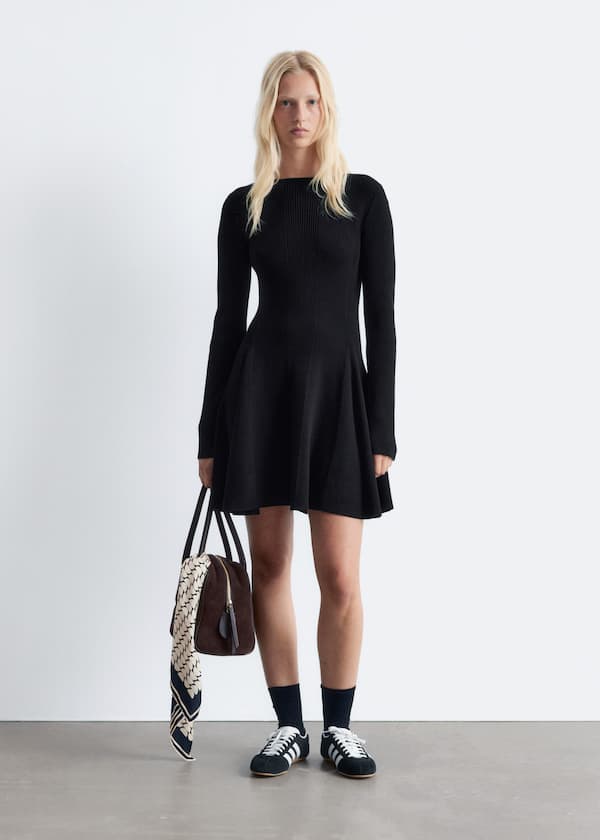 Rib Knit Mini Dress