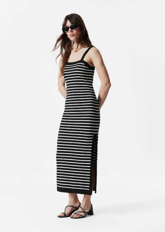 Jacquard-Knit Midi Dress