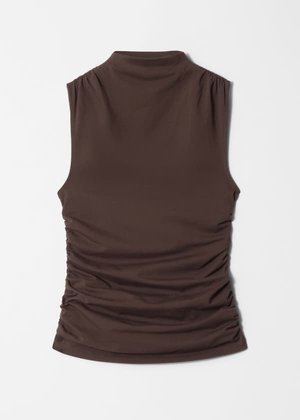 Sleeveless Mock-Neck Top