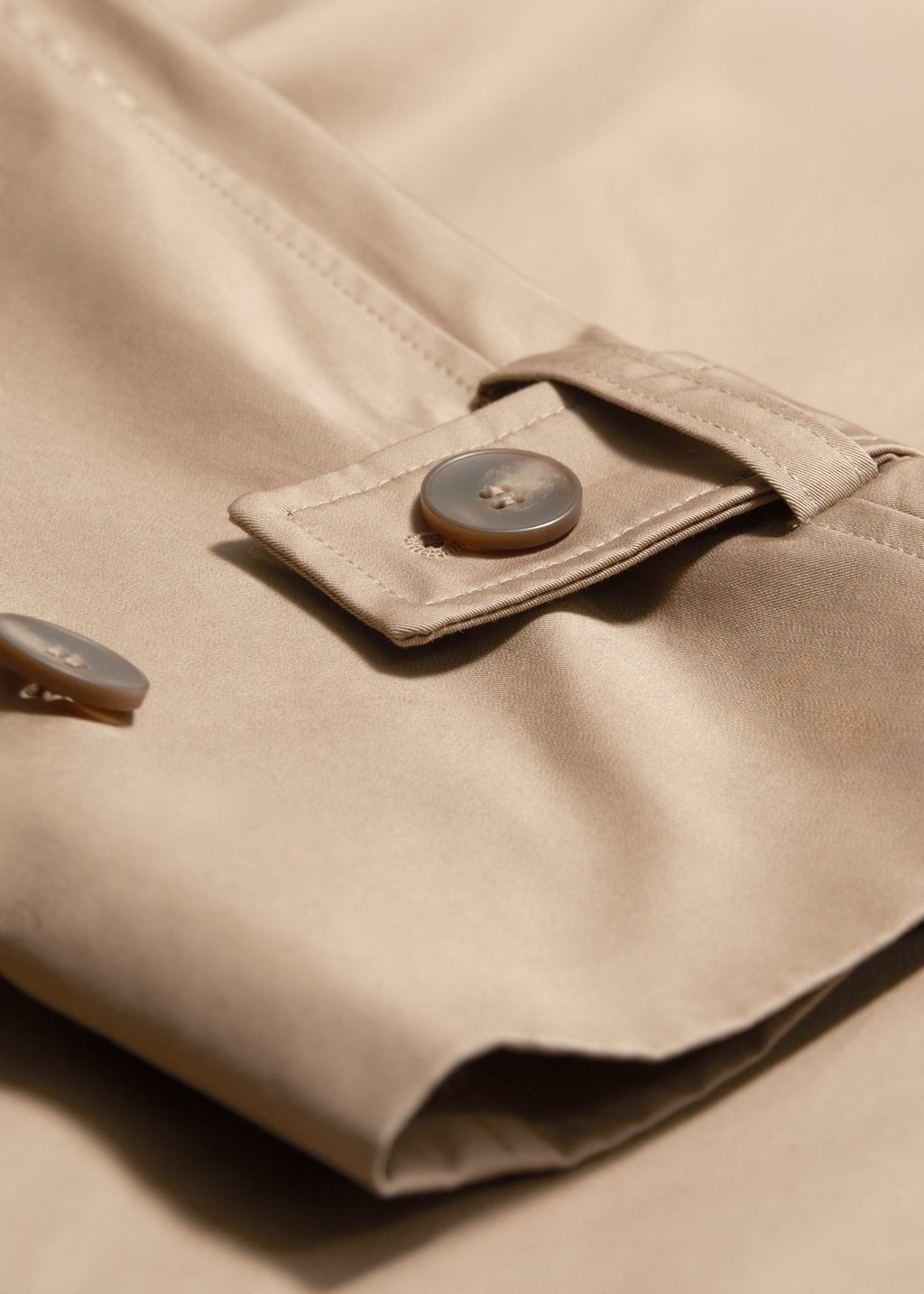Belted Short Trench Jacket - Beige