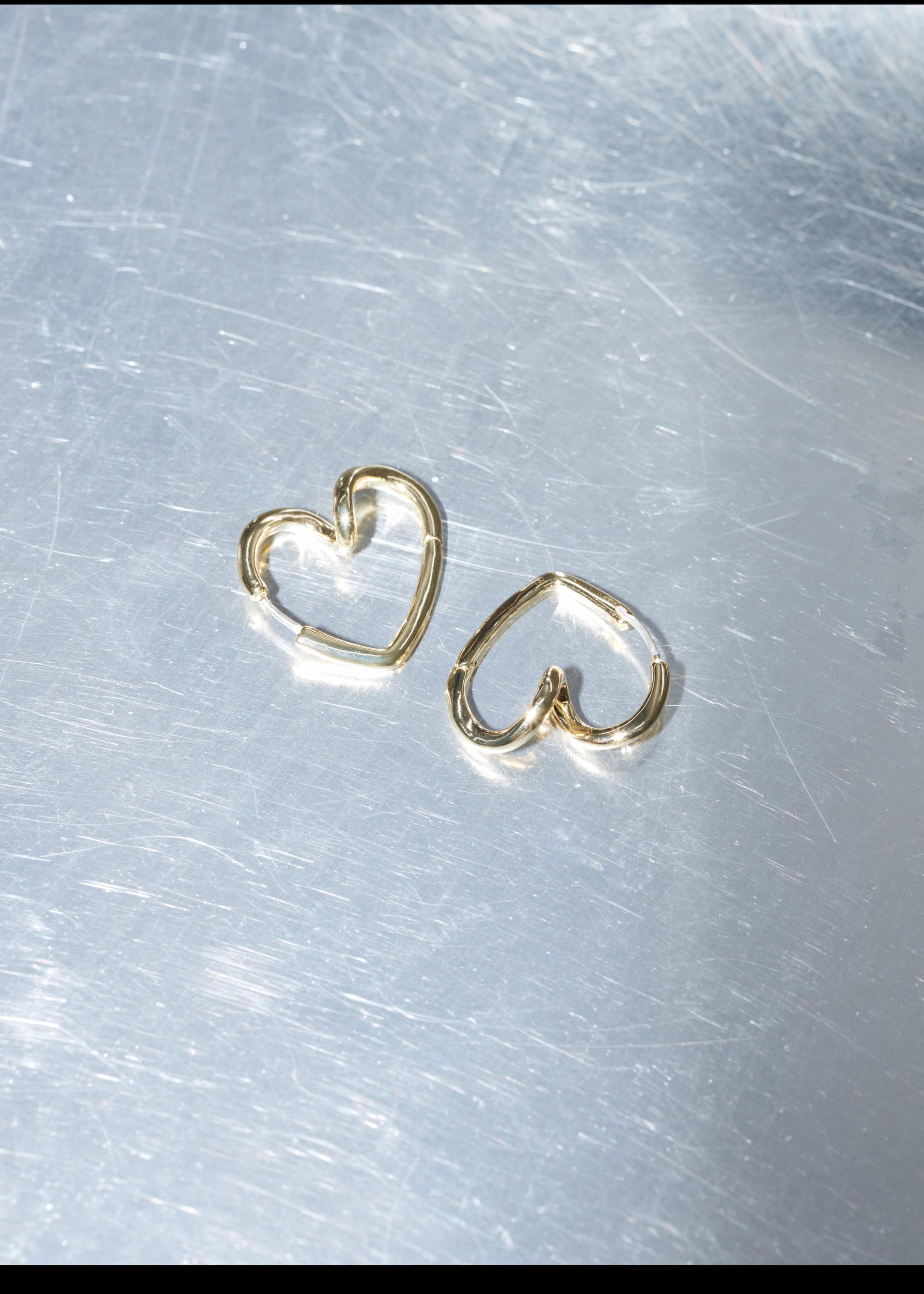 Heart Hoop Earrings - Gold - Still Life