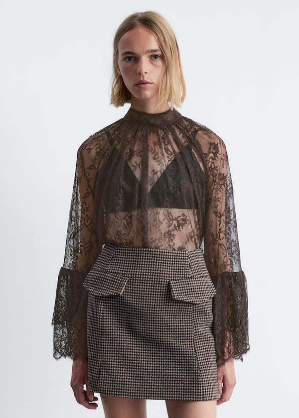 Flap-Pocket Mini Skirt