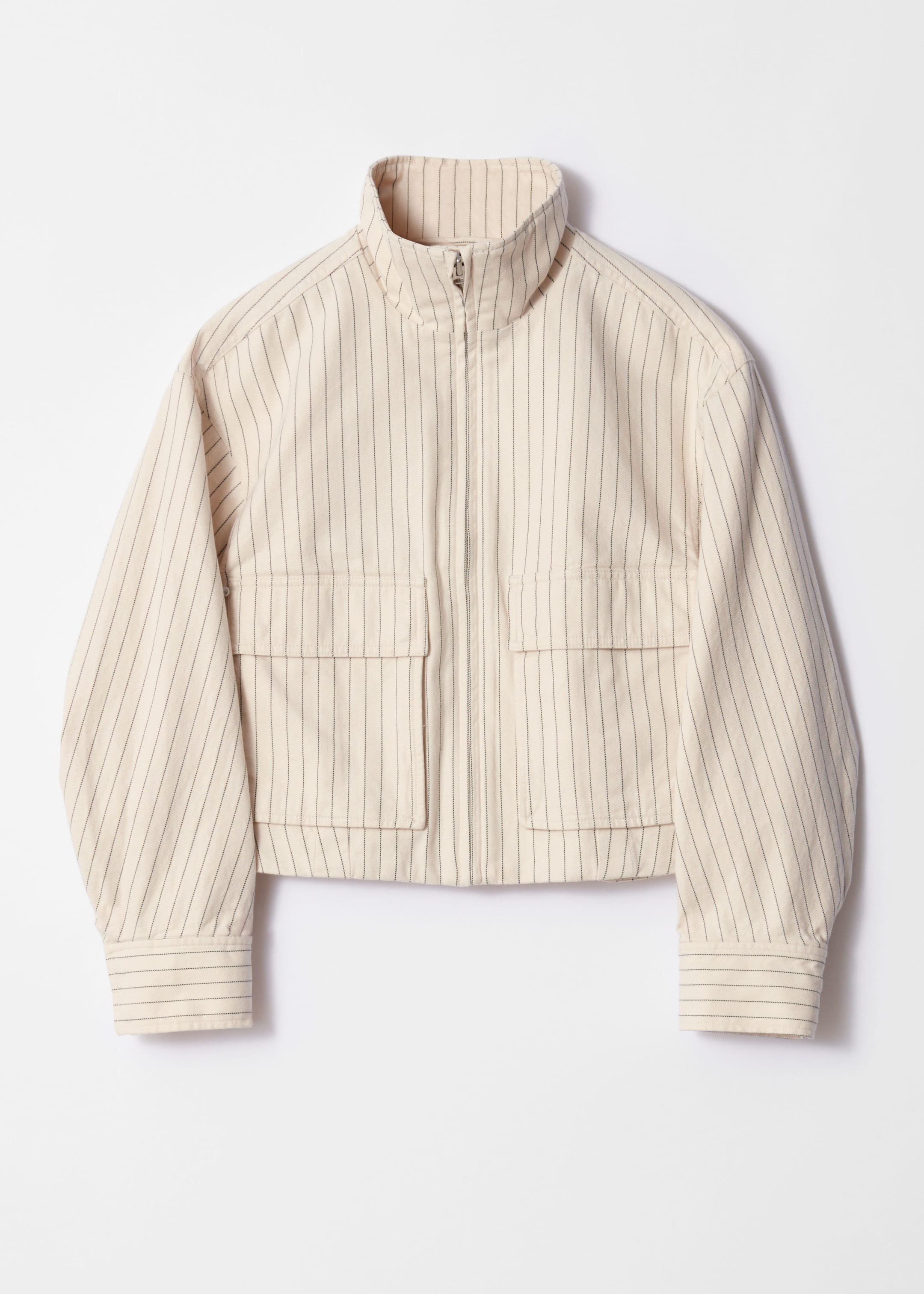 Patch-Pocket Jacket - Cream pinstripe - Still Life