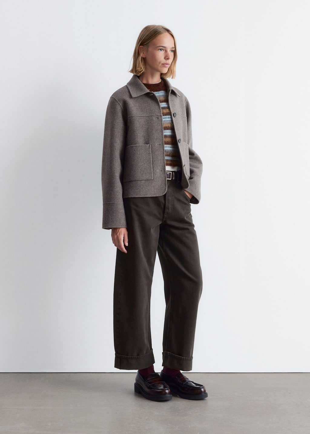 ジャケット・アウター SOFT WOOL TAILOR COAT Collared Wool Jacket - Black - Jackets - & Other Stories