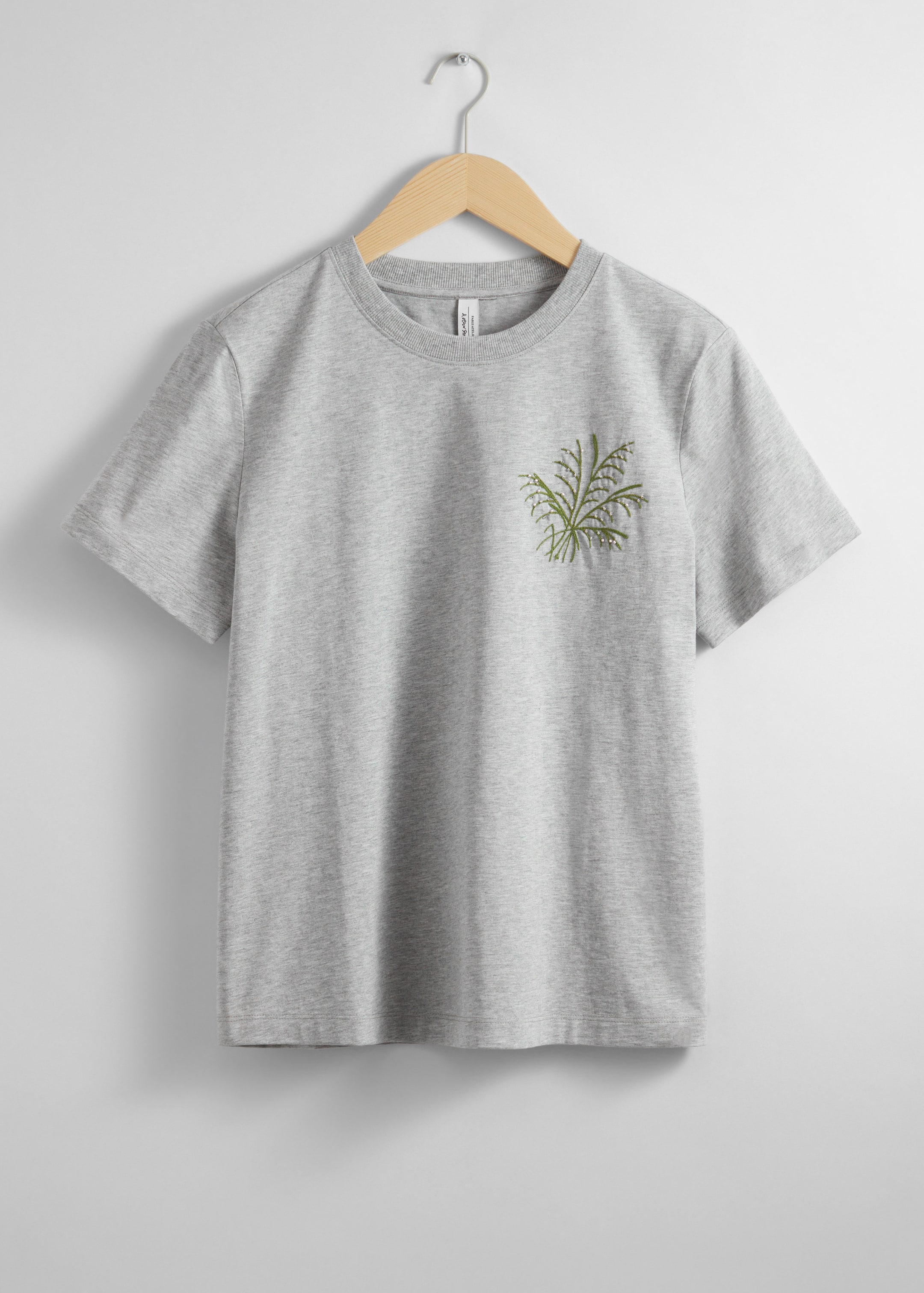 T-shirt brodé - Gris chiné - Still Life