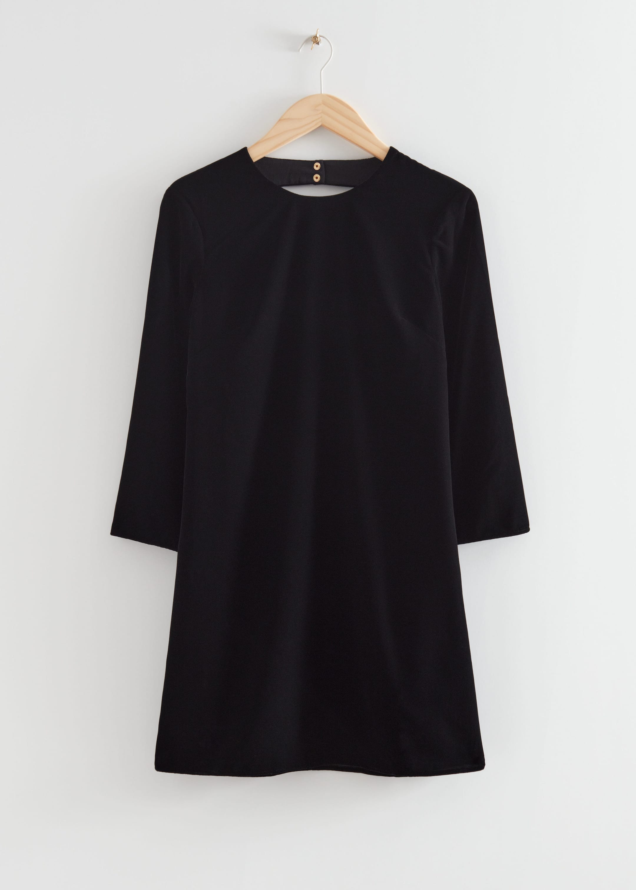 Velvet Open Back Party Dress - Black - Still Life