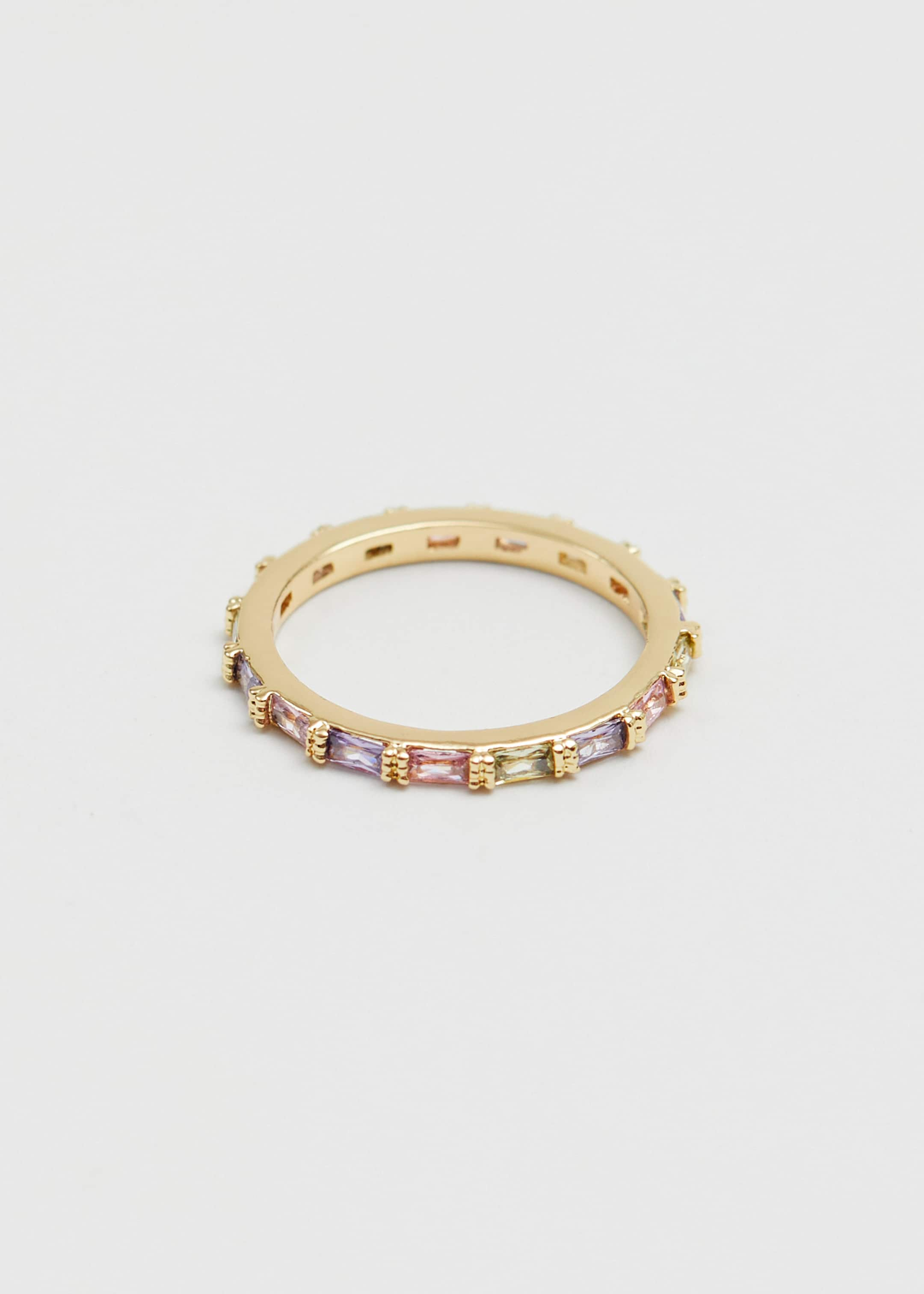 Crystal Stud Ring - Gold - Still Life