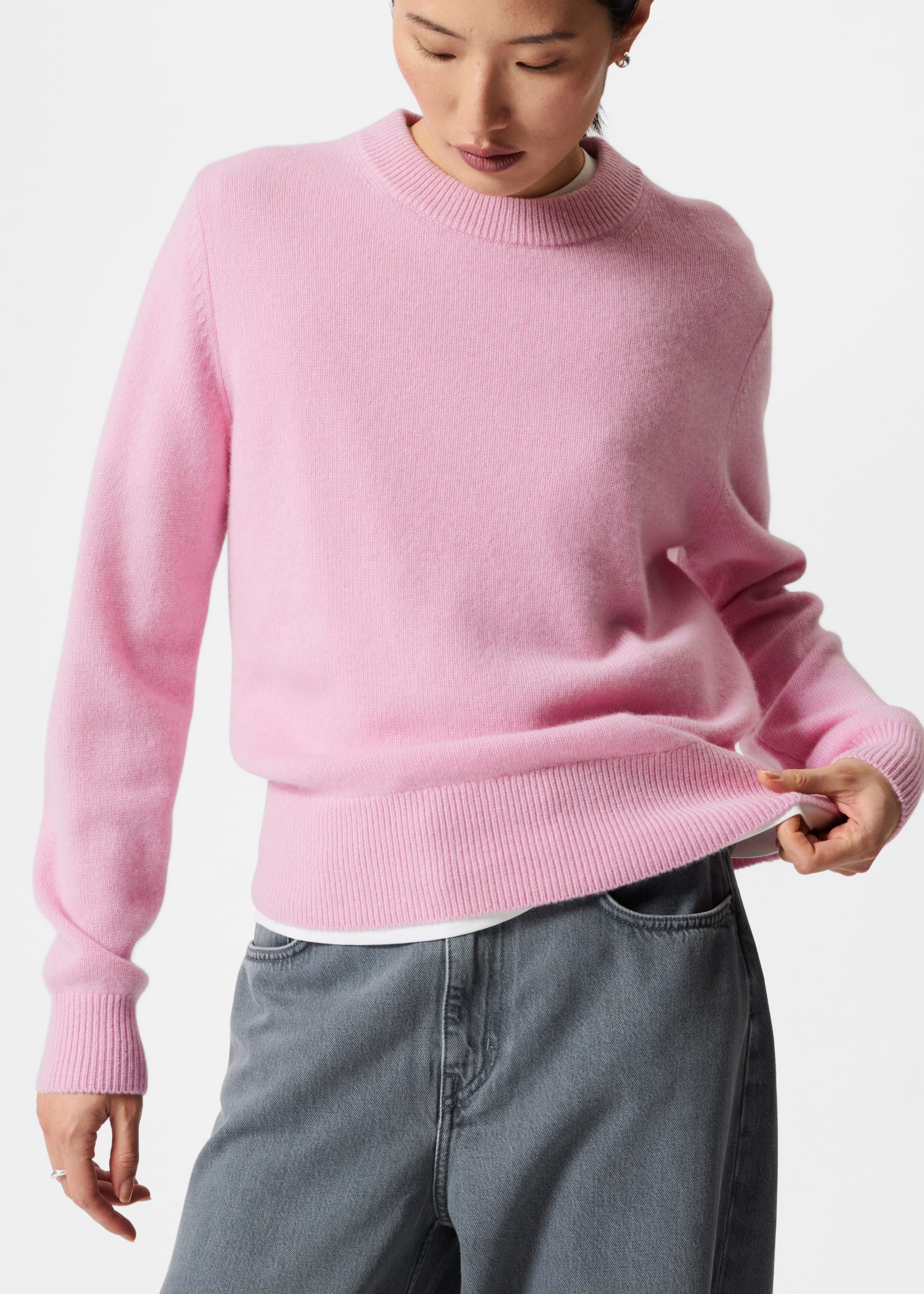 Pull en cachemire - Rose - Lookbook