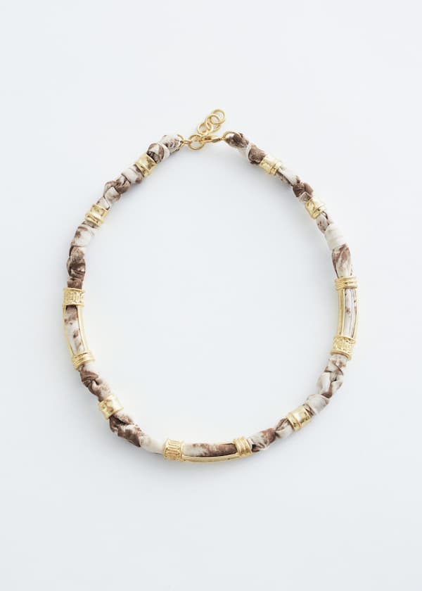 Beaded Fabric Necklace