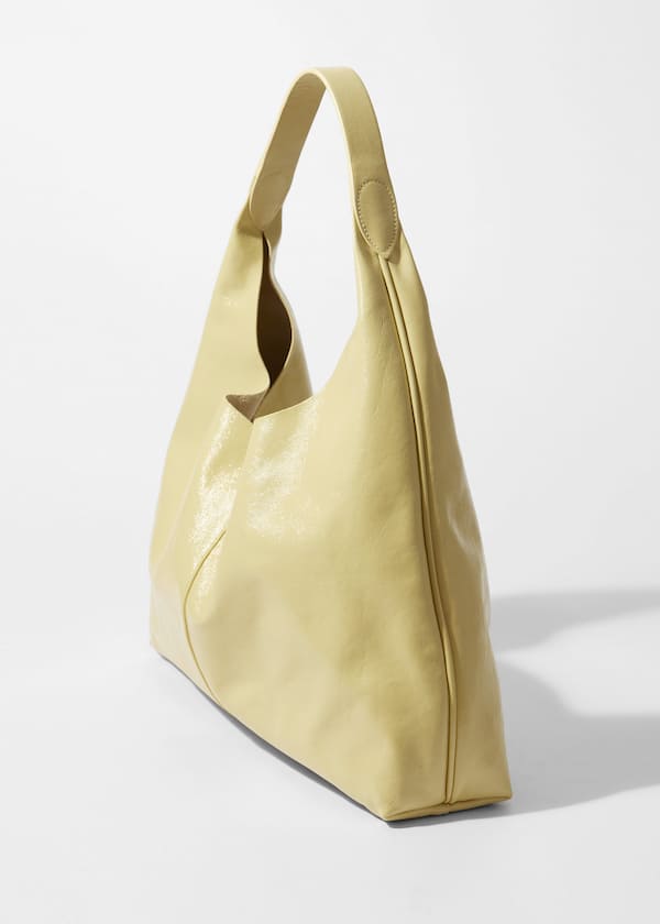 Large Patent-Leather Tote Bag