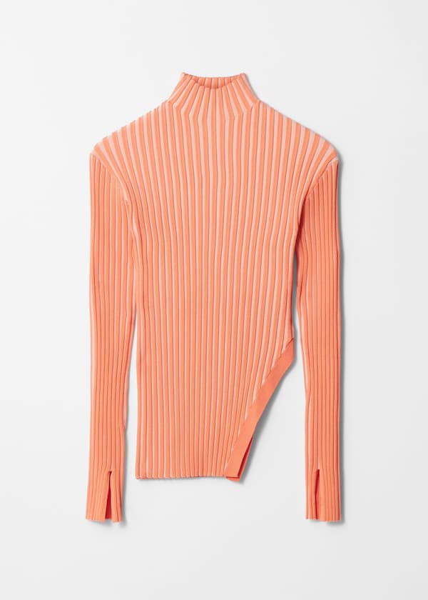 Asymmetric Rib-Knit Top