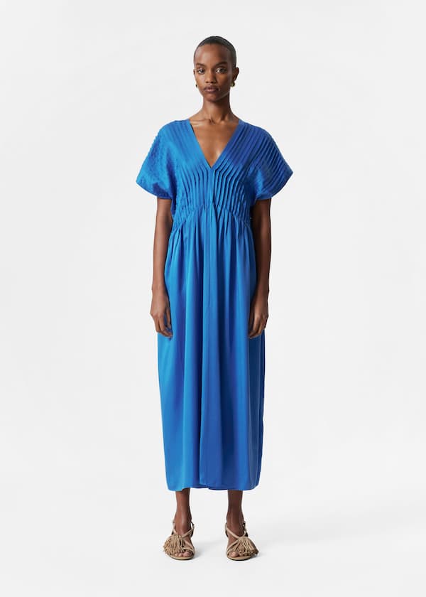 Pleated Midi Dress