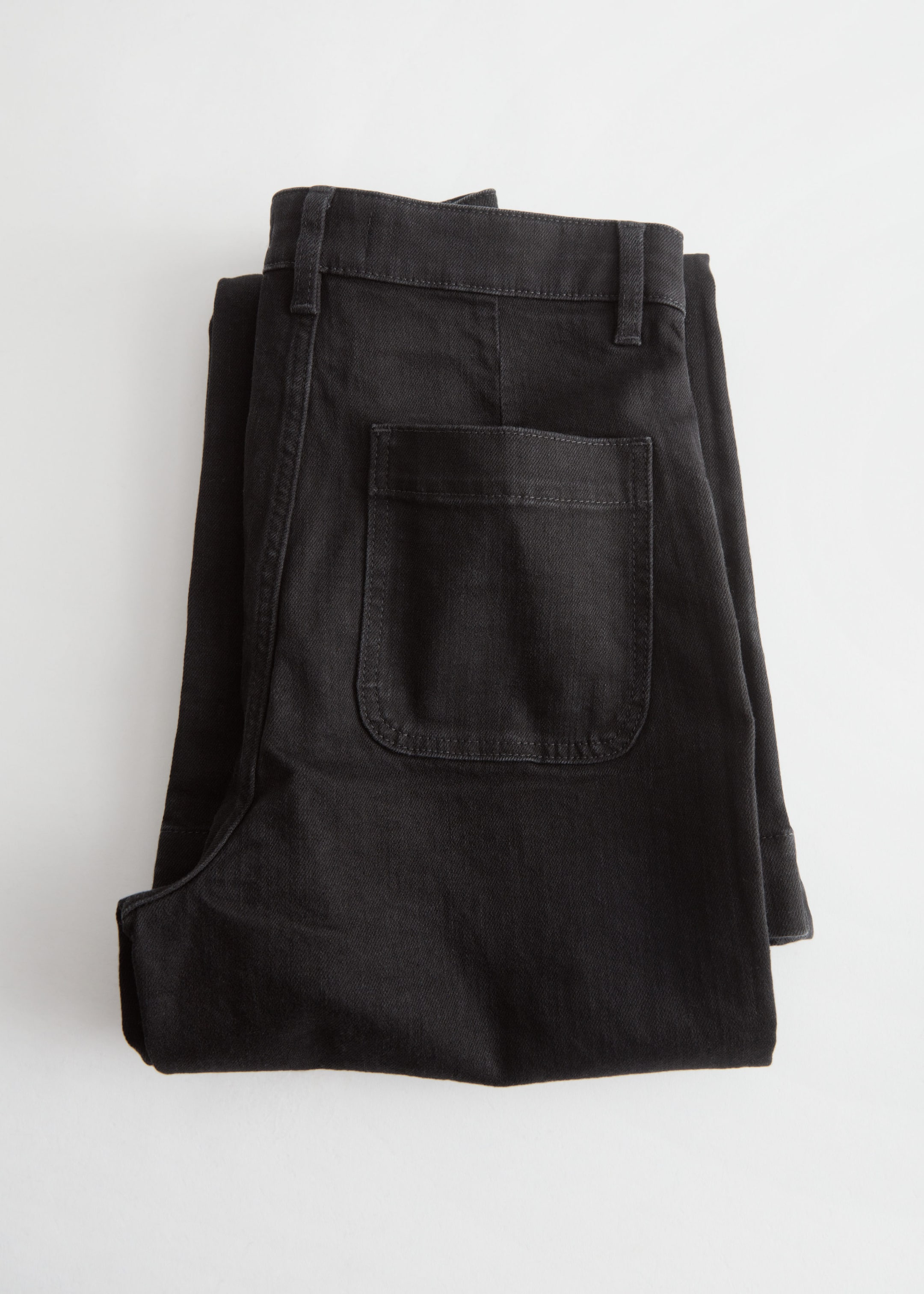 Flared Buttoned Jeans - Black - Still Life