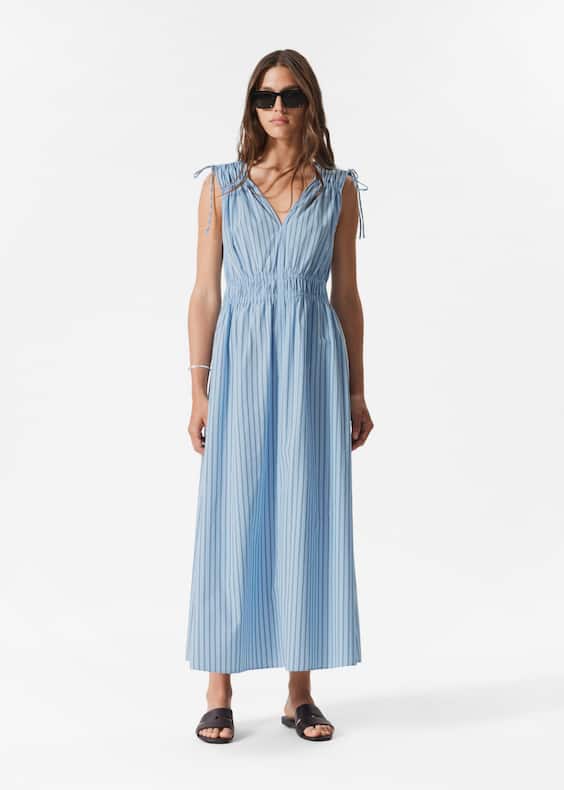 Tie-Detailed Midi Dress