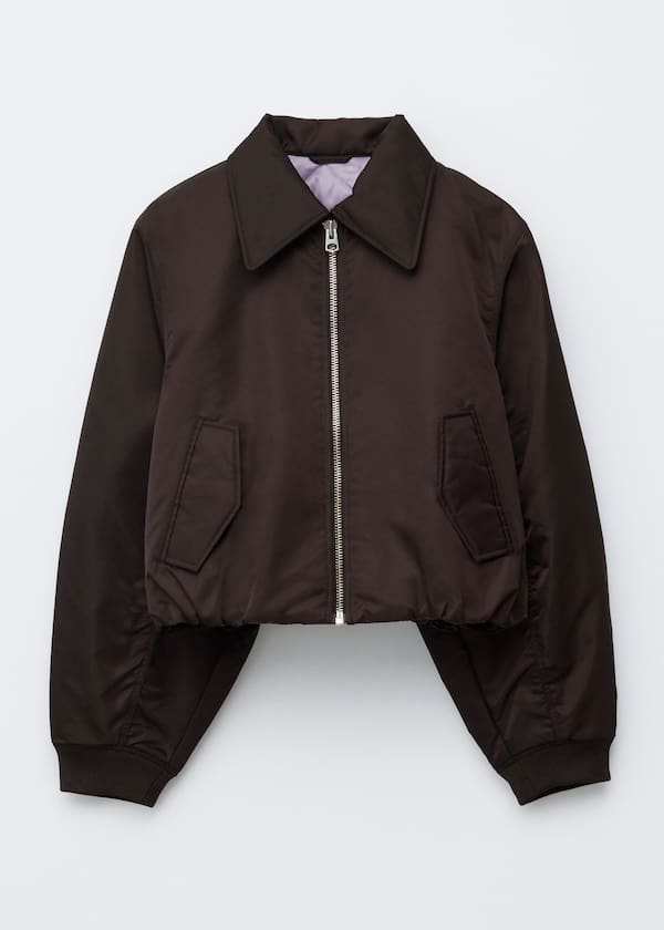Cropped Bomber Jacket