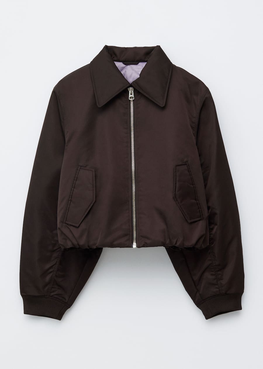 Cropped Bomber Jacket