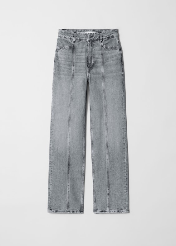 High-Waist Straight-Leg Jeans