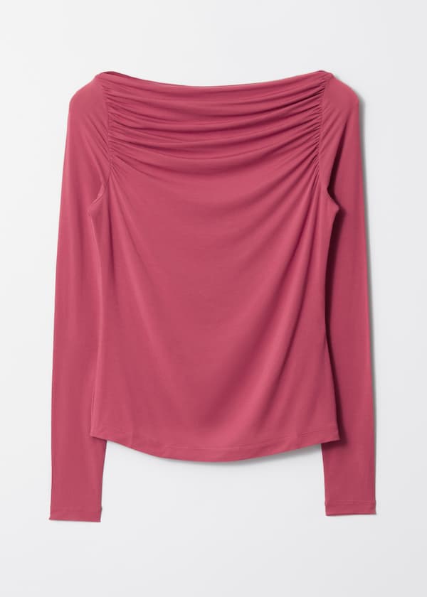 Draped Boatneck Top