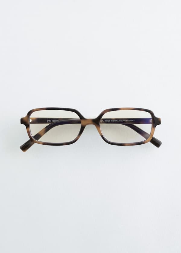 Elongated Rectangular-Frame Sunglasses