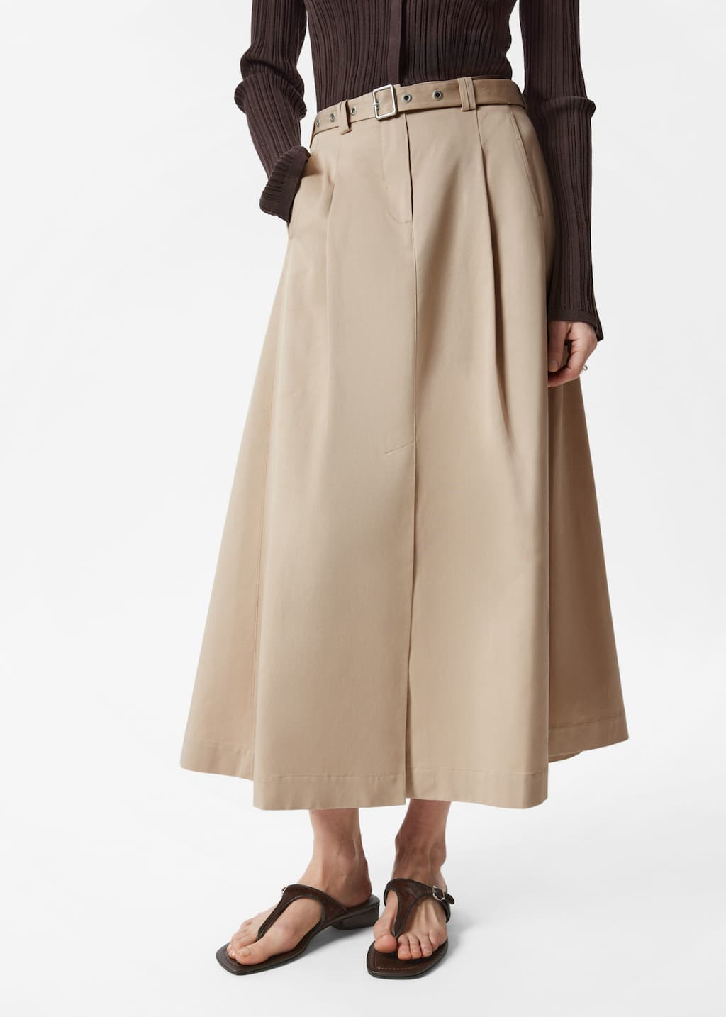 Cargo Midi Skirt - Beige - Midi skirts - & Other Stories