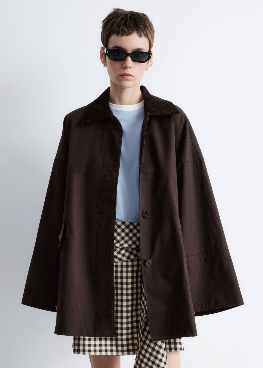 ジャケット・アウター ESSAY Oversized Coller-Less Coat ESSAY Oversized Coller-Less Coat Indigo - Laid back(レイド