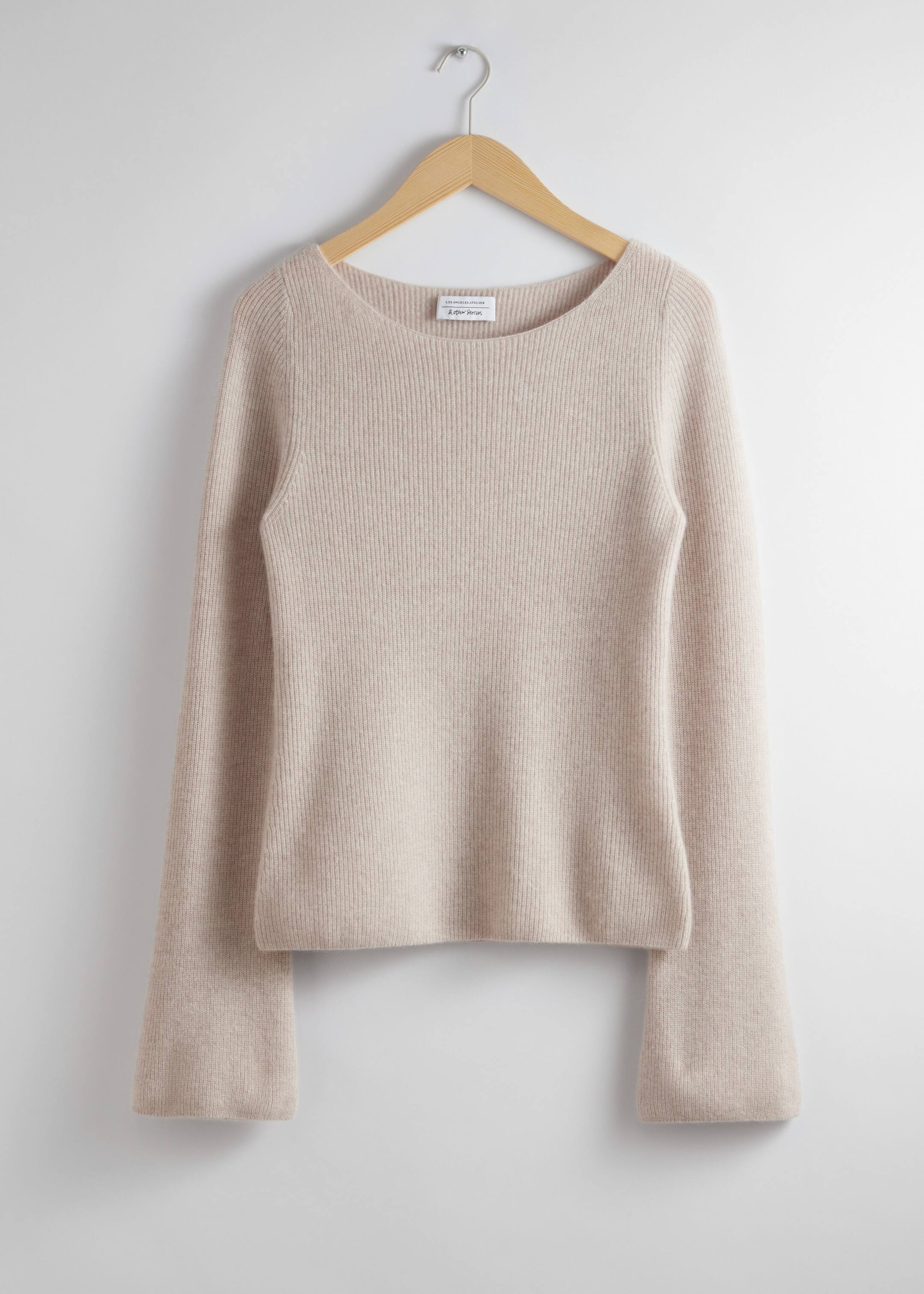 Cashmere bell sleeve sweater hotsell