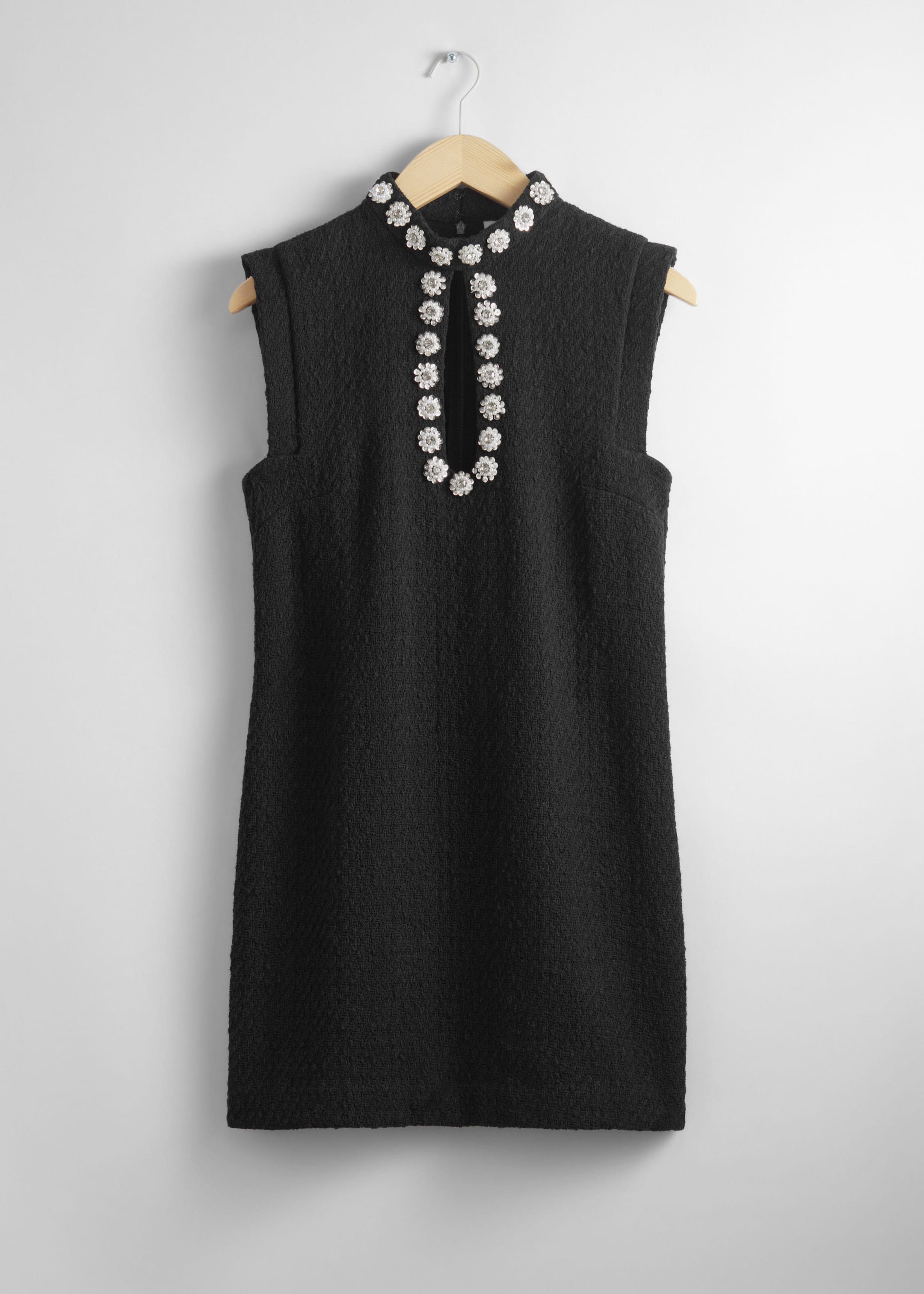 Sleeveless Rhinestone Mini Dress - Black - Still Life