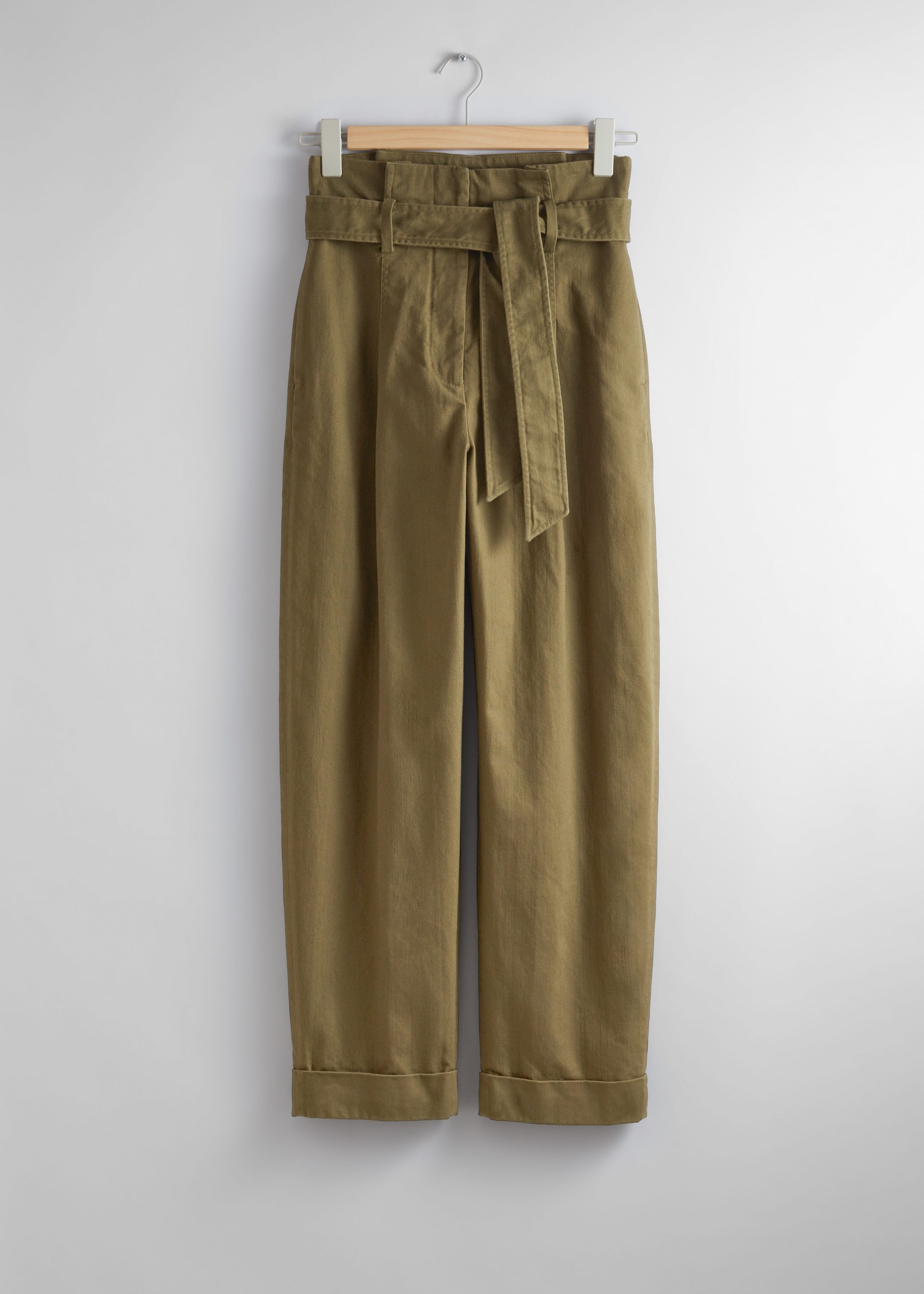 Cropped Paperbag Trousers