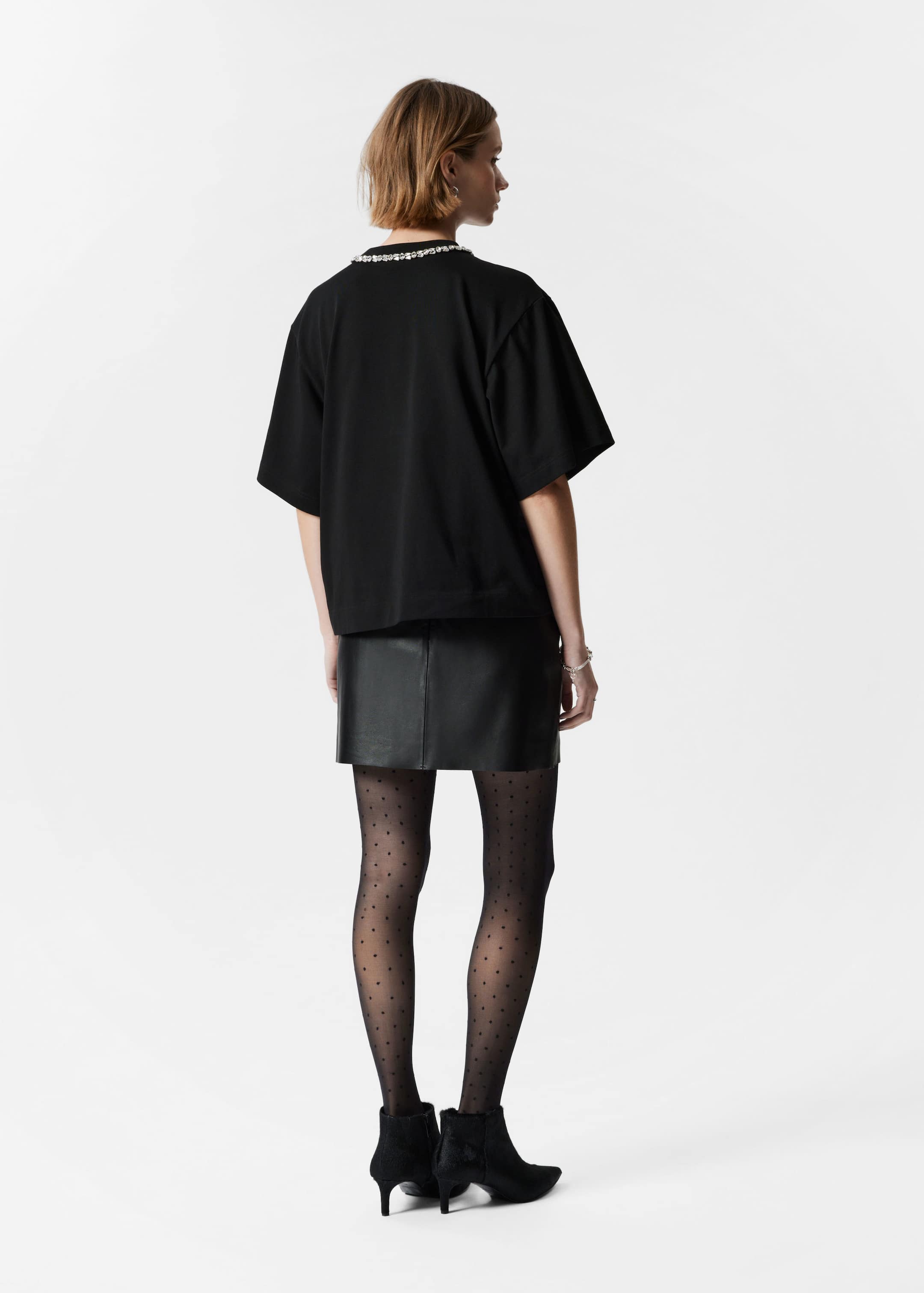 Embellished T-Shirt - Black - Lookbook